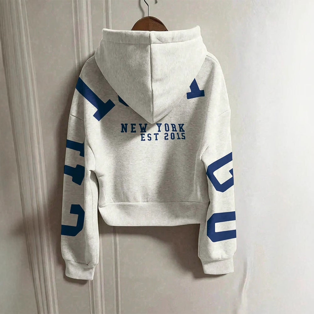OVERSIZED TEXT GRAPHIC ZIPUP! (KE-3)